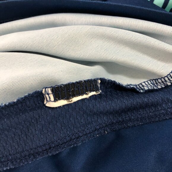 Oakley Polo Shirt Men’s Large Navy Blue Multi-Color Striped Short Sleeve - Picture 8 of 8